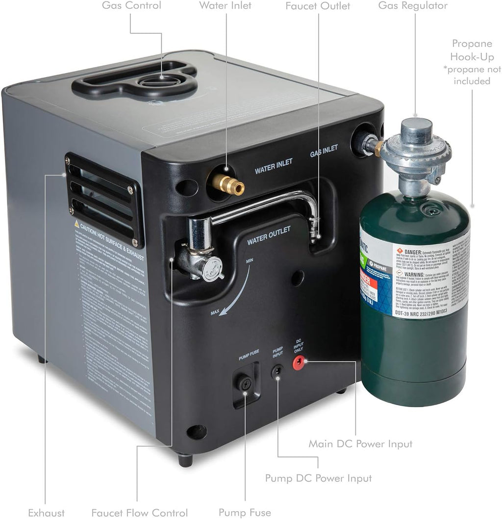 Portable Propane Water Heater & Shower Pump with Carry Case F7790