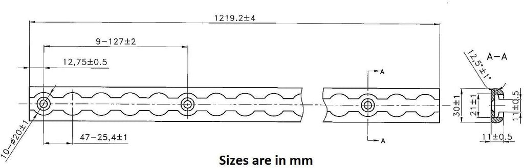 Heavy Duty Aluminum 4ft L-Track (4 Pcs) with Stainless Steel Ring (16 Pcs) Tie Down System K14559
