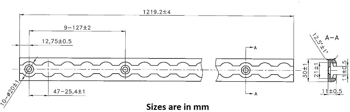 Heavy Duty Aluminum 4ft L-Track (4 Pcs) with Stainless Steel Ring (16 Pcs) Tie Down System K14559