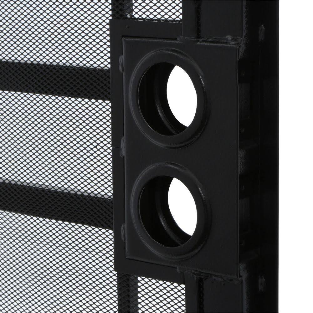 36 in. x 80 in. Black Steel Security Door with Expanded Metal Screen R103
