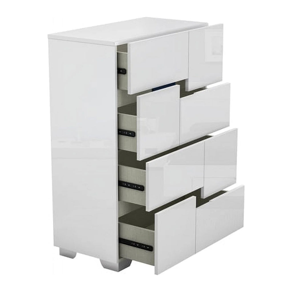 4-Piece White Wood Queen Bedroom Set Z737