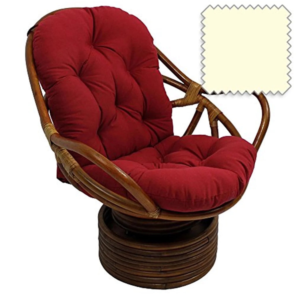 Swivel Rocker Chair with Solid Cushion C1884