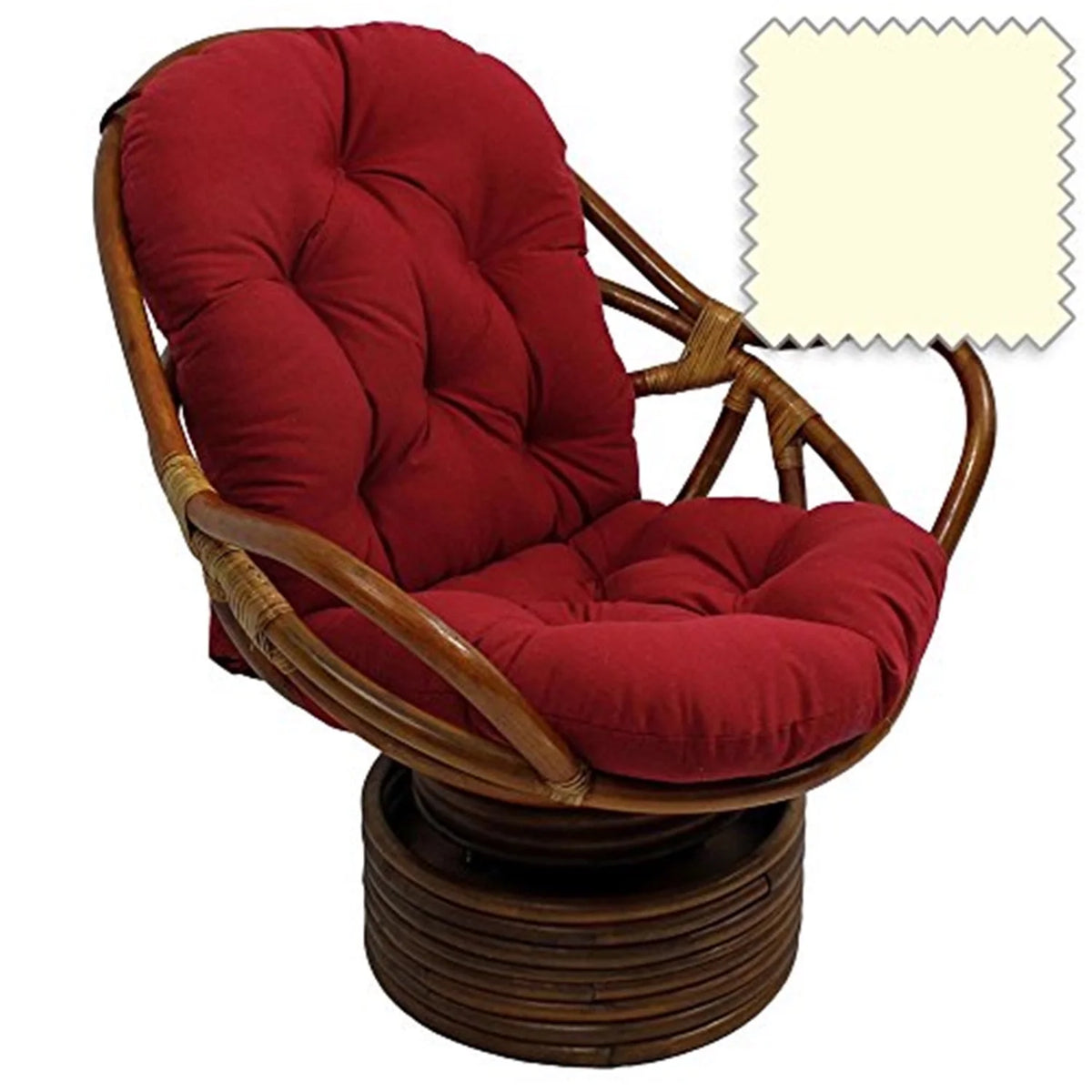 Swivel Rocker Chair with Solid Cushion C1884