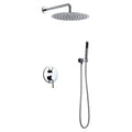 Chrome Wall Mounted Rain Shower Faucet Set with Hand Shower T32772
