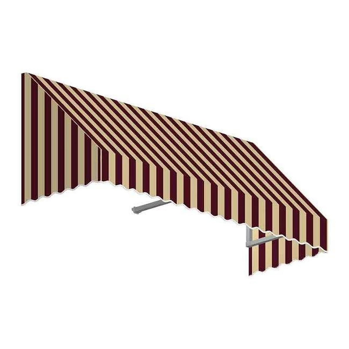 Burgundy & Tan Window & Entry Awning N57804