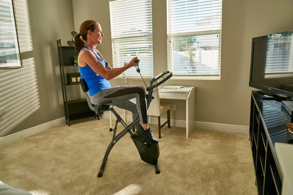 Folding Magnetic Exercise Bike with LCD Display K244