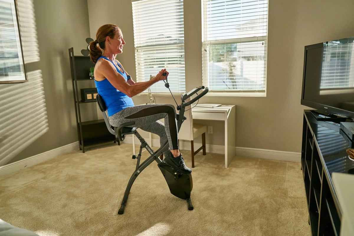 Folding Magnetic Exercise Bike with LCD Display K244