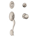 Satin Nickel Single Cylinder Handleset with Knob A798902