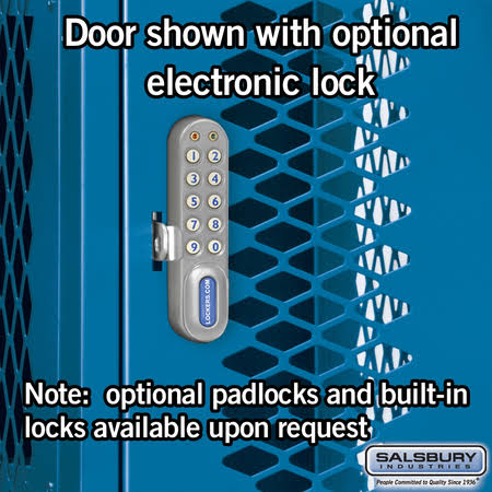 Blue Four Tier Vented Metal Locker C814308