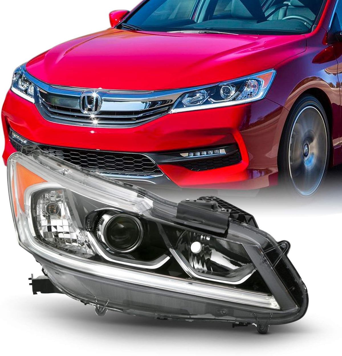 Projector Chrome Headlight Passenger Right X21208