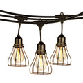 Waterproof LED Outdoor String Lights with Teardrop Cages, 48 ft M47582