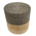 Grey Medium Jute Pouf O50757