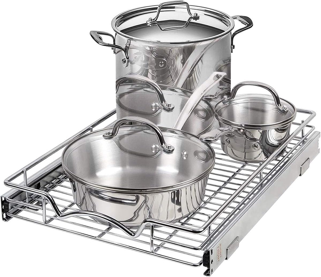 Chrome Heavy Duty Pull Out Drawer Cabinet Organizer A13067