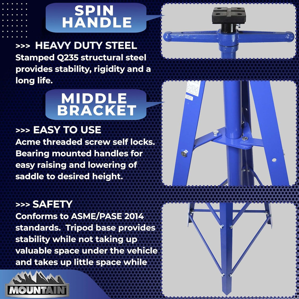 2 Ton Tripod Underhoist Stand S7751