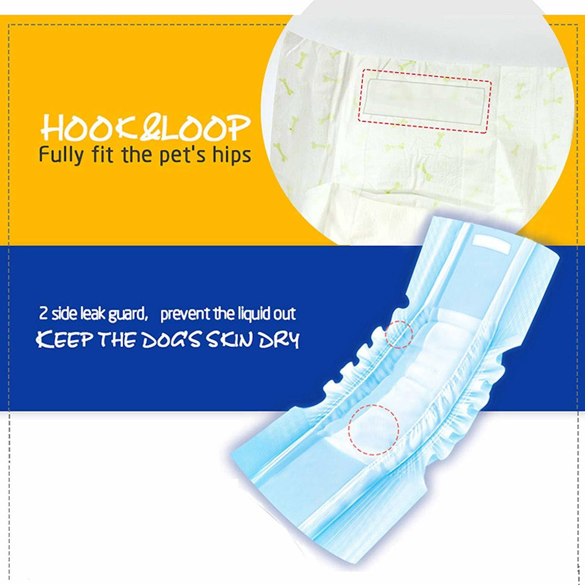 Pet Soft Disposable Male Wrap Dog Diaper 72 Count Z213703