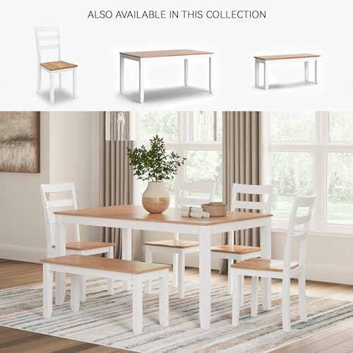 Modern Dining Table with 4 Chairs and Bench, Set of 6 W204