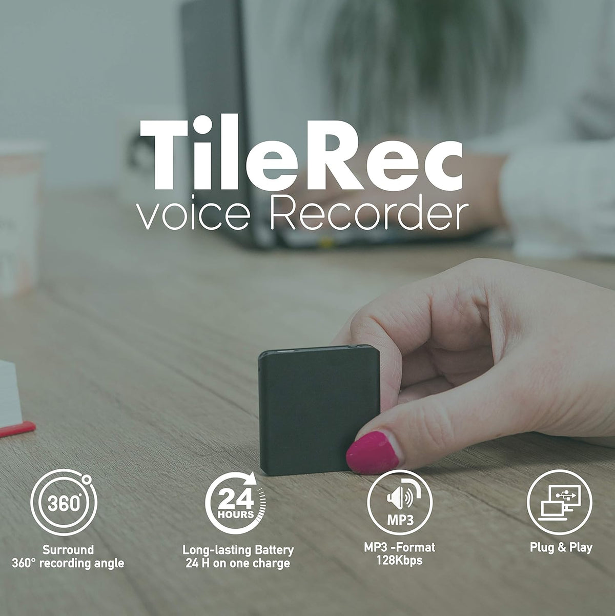 Slimmest Voice Activated Recorder, 145 Hours Recording Capacity, MP3, 24 Hours Battery, Metal Case, Pack of 2 S5615