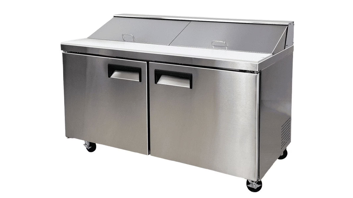 60 in. Commercial Two Door Sandwich Prep Table Refrigerator, 15 Cu. ft. L26576