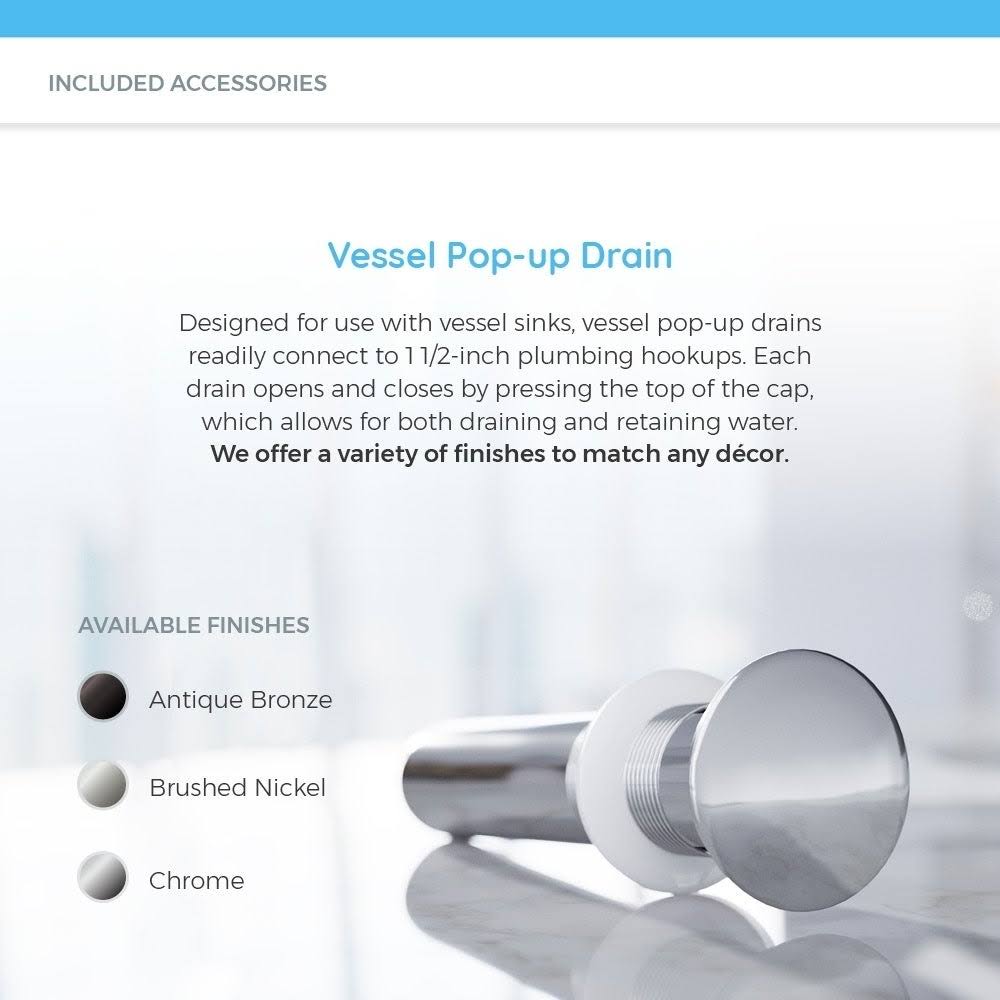 Crystal Chrome Vessel Faucet Ensemble I66889