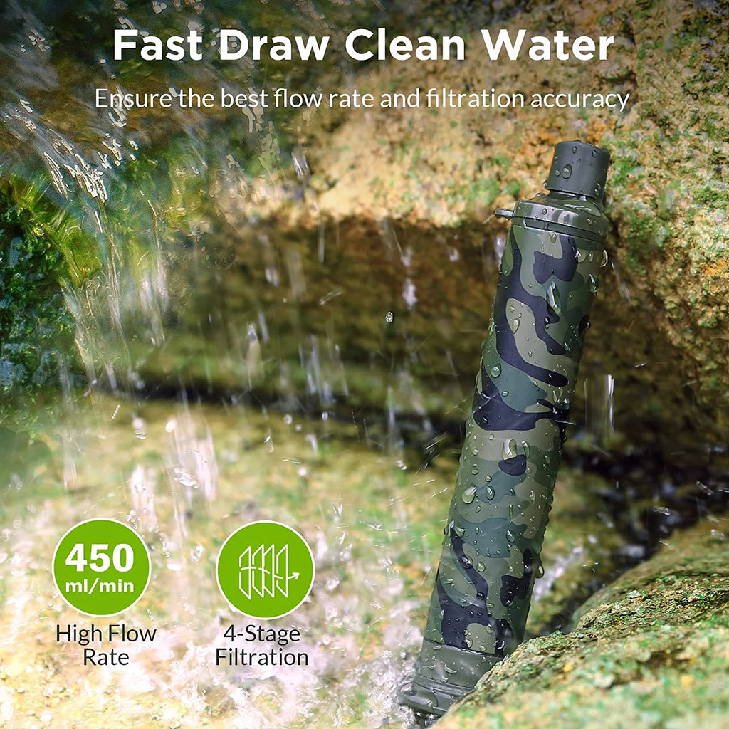 Camo Personal Water Filter Straw U267