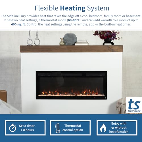 46 Inch Wide Electric Fireplace with Heater and WiFi W940