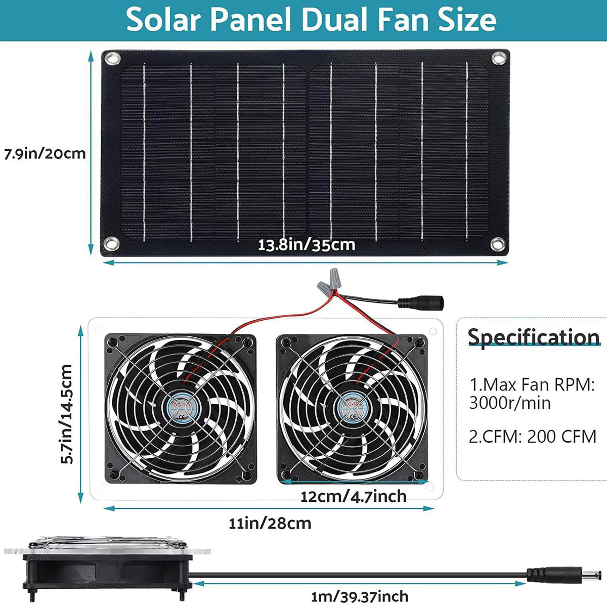 Waterproof Solar Fan Ventilator I68528