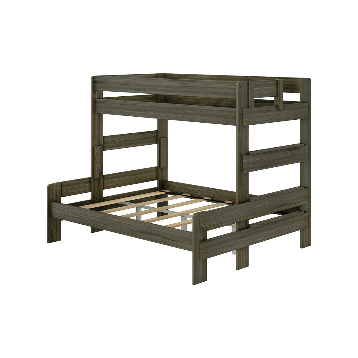 Barnwood Brown Twin XL Over Queen Platform Bunk Bed Y189338