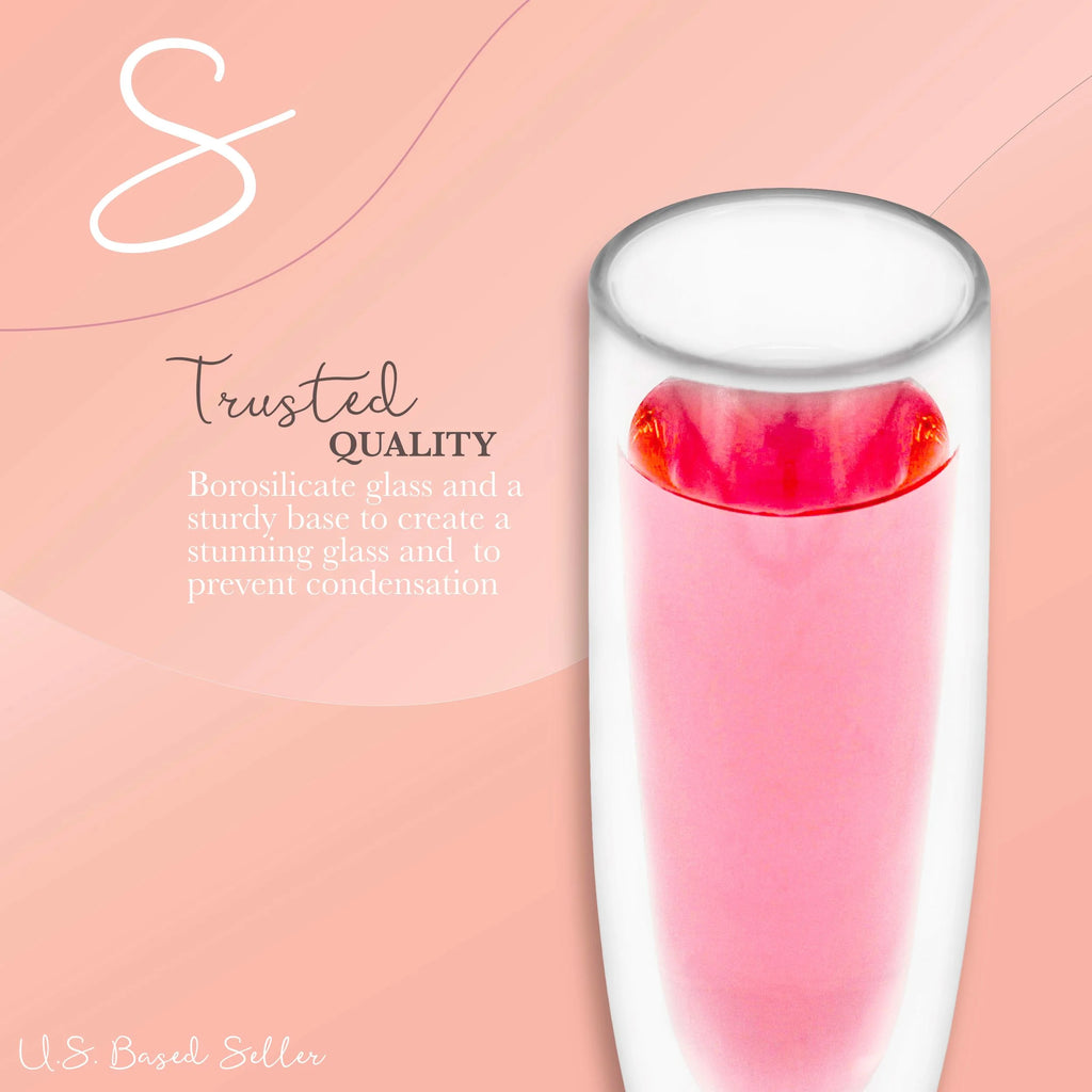 Glass Champagne Flutes X1299