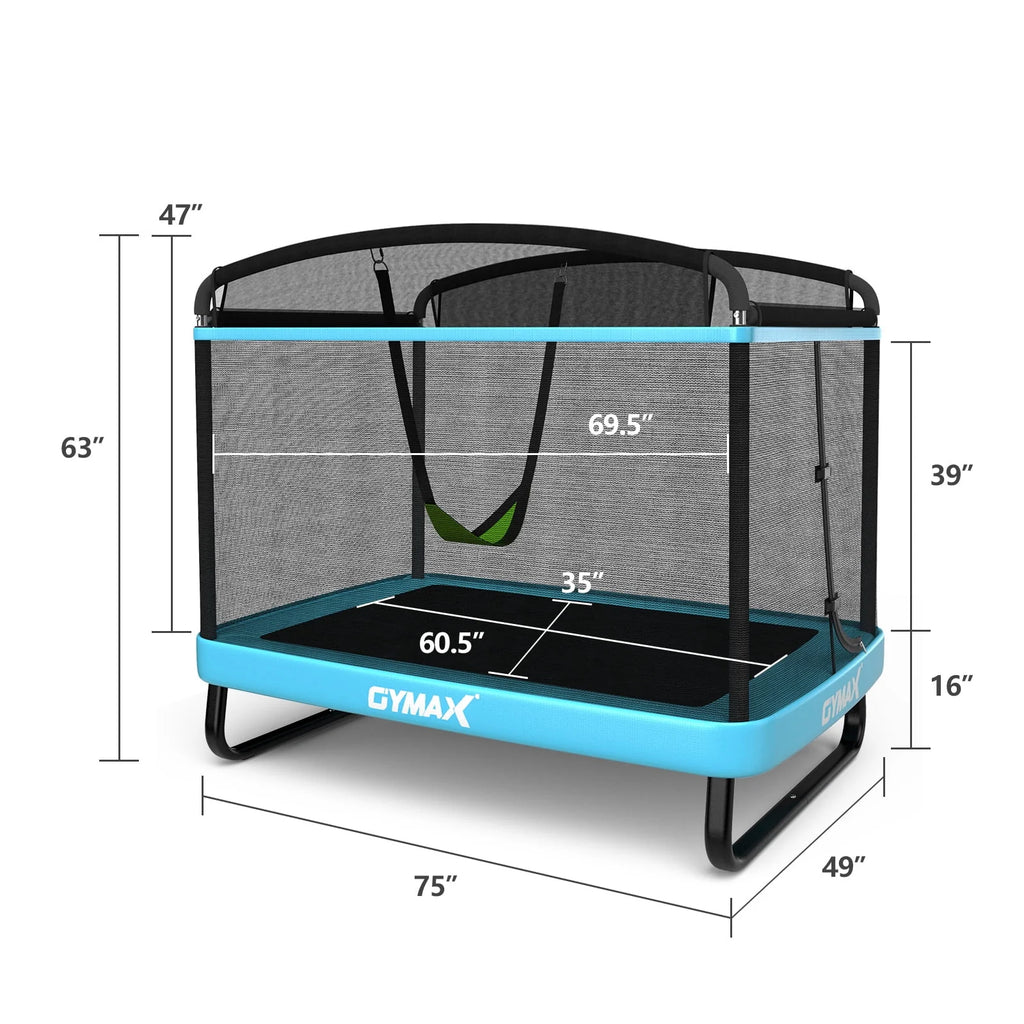 6FT Kids Recreational Trampoline with Swing I28727
