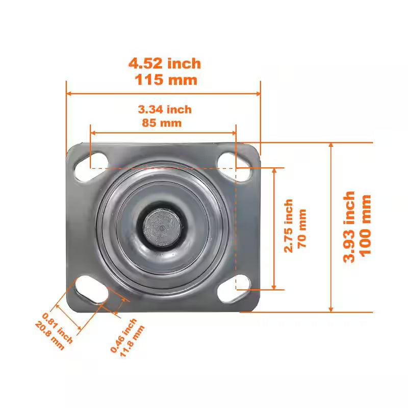 4 in. Caster Kit for Welded Steel Garage Base Cabinets G153575
