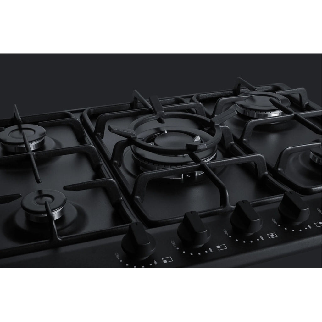 Black 5 Burner Gas Cooktop with Cast Iron Grates X286499