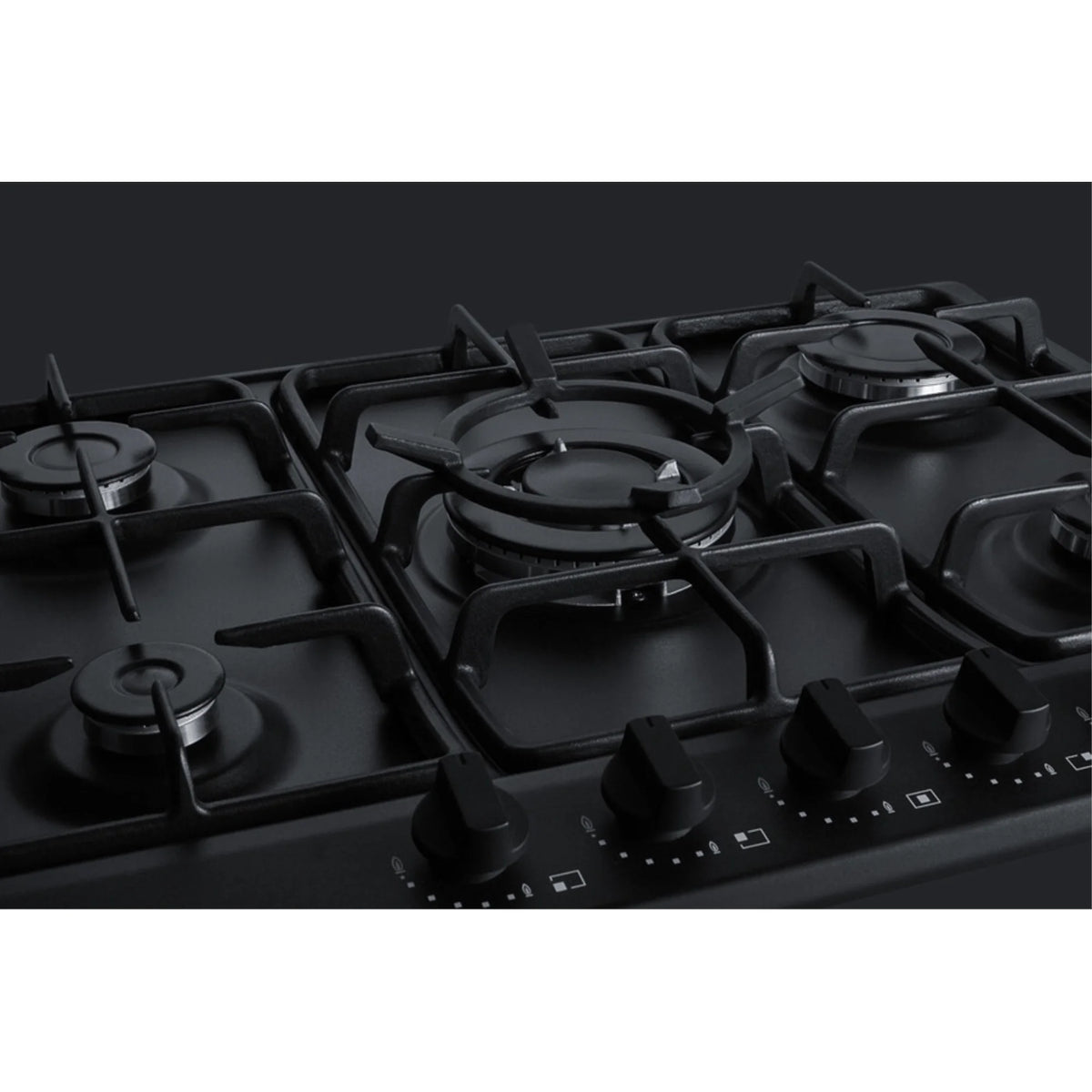 Black 5 Burner Gas Cooktop with Cast Iron Grates X286499