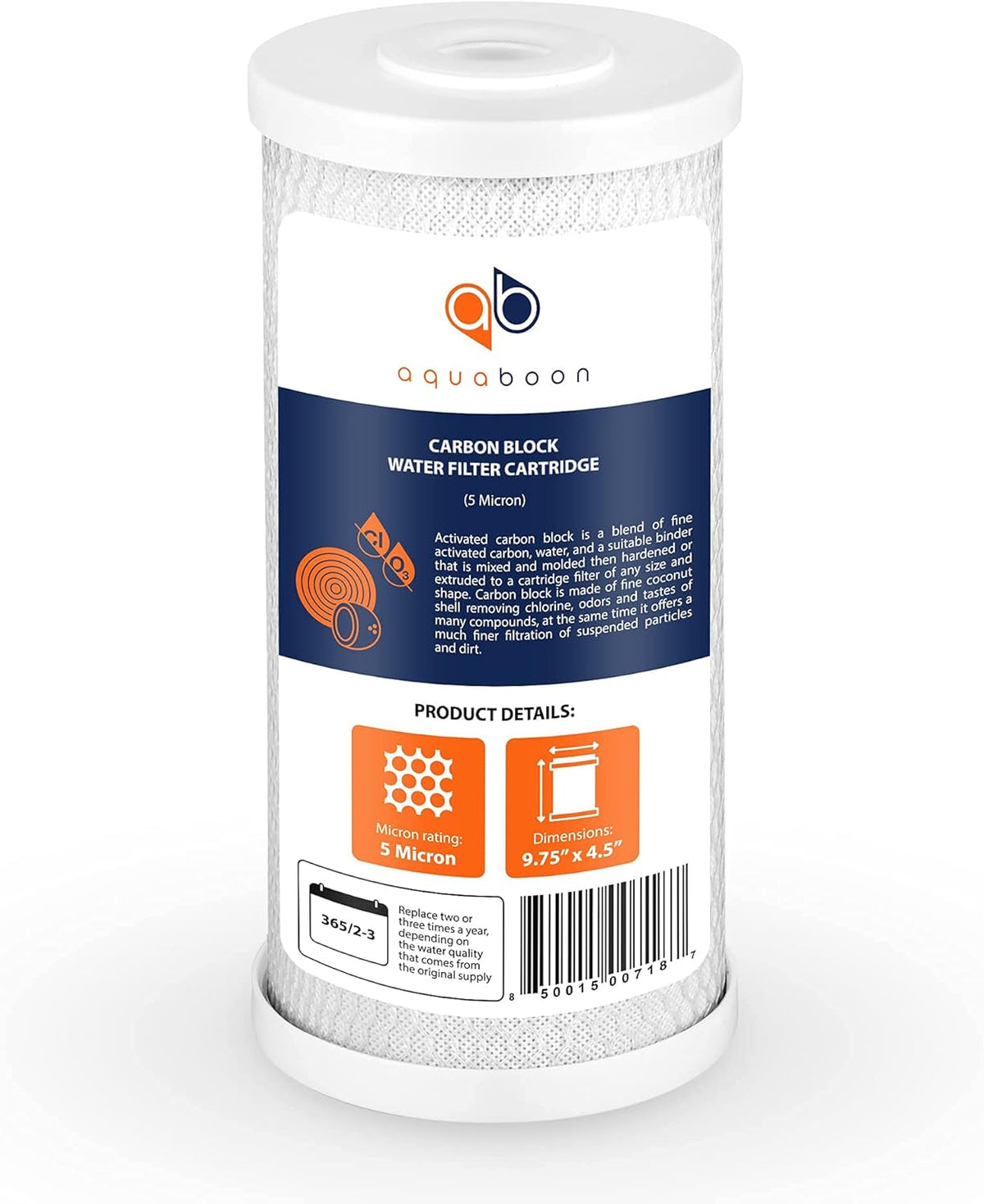 5 Micron 10 x 4.5 CTO Carbon Block & Sediment Replacement Filter Cartridges Set 8 pack X673