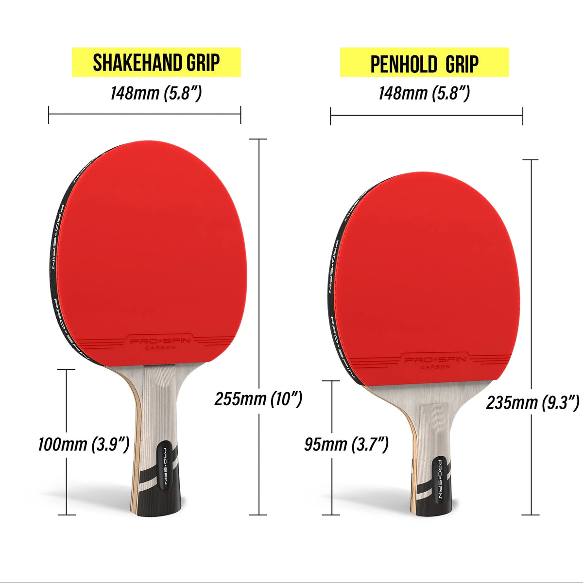Carbon Fiber Ping Pong Paddle with Penhold Grip B405