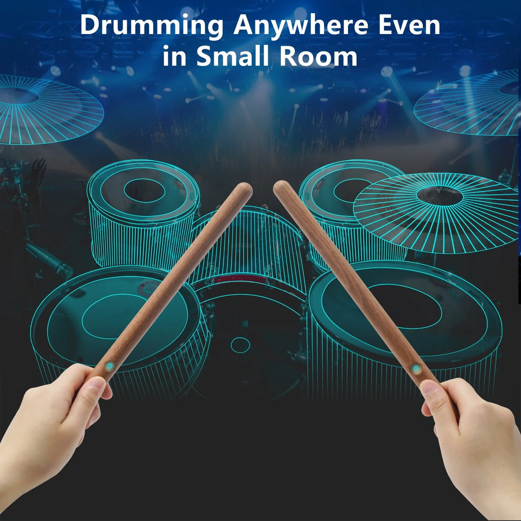 Electric Air Drum Set with Drumsticks and Pedals X6784