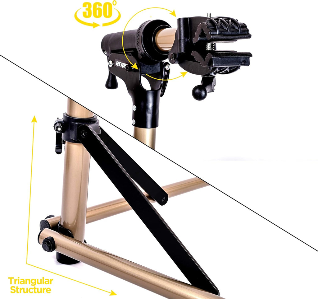 Bike Repair Stand with Foldable Tool Plate, 66 lbs Capacity D522