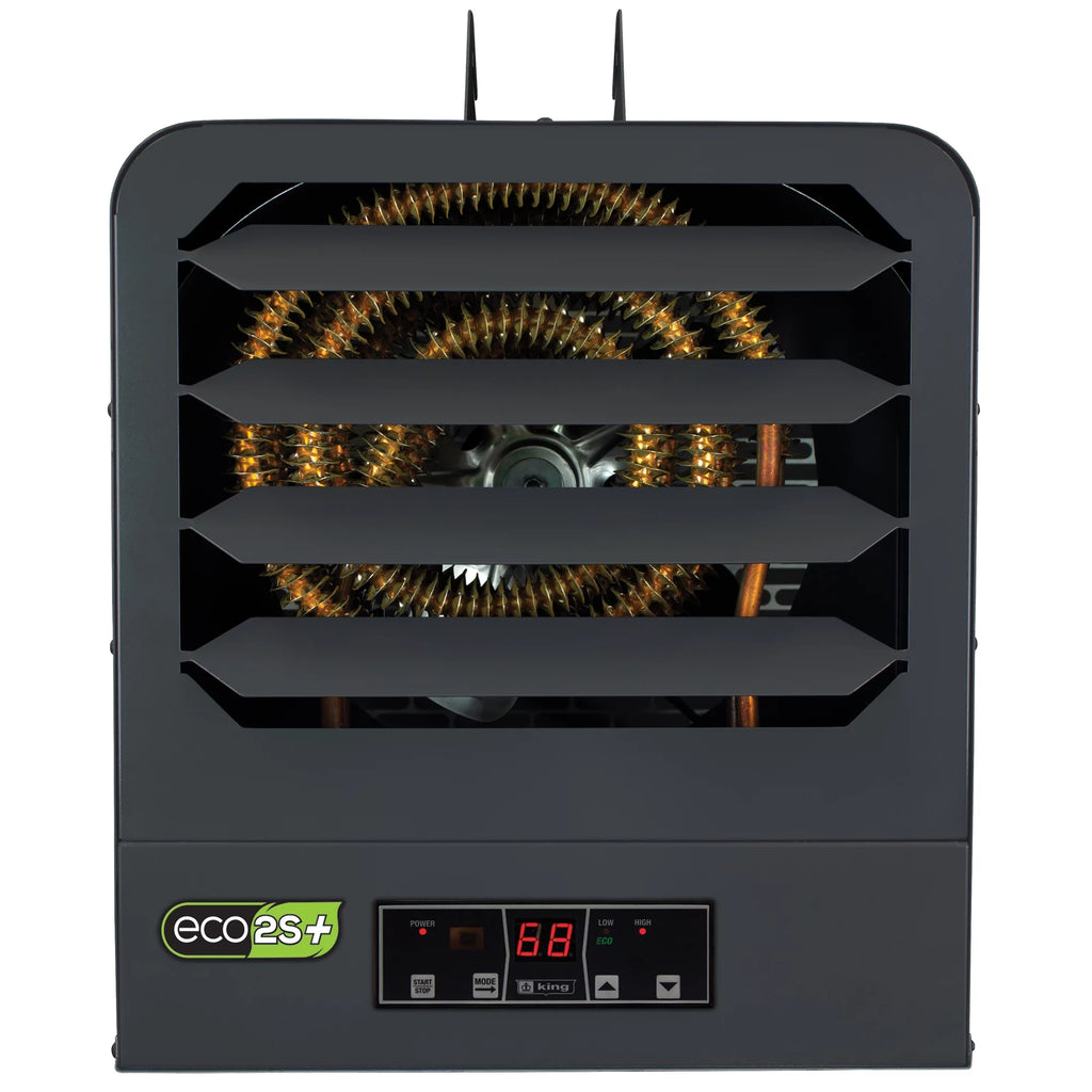 2-Stage Electric Garage Heater with Remote Sensor, 5KW / 240V, Gray R238