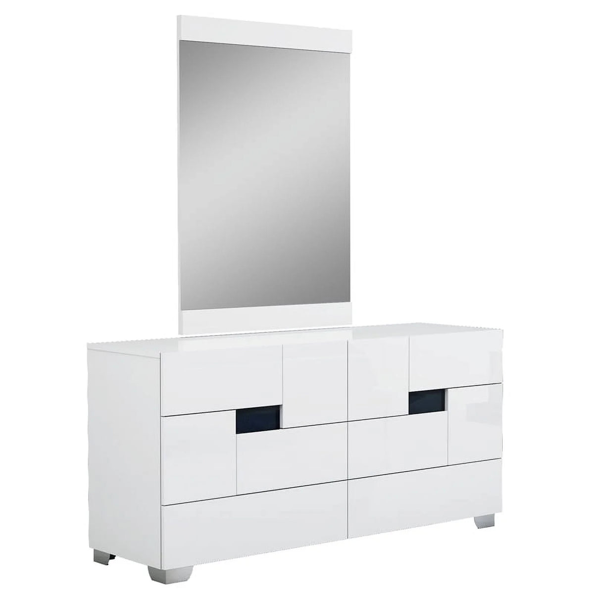 4-Piece White Wood Queen Bedroom Set Z737