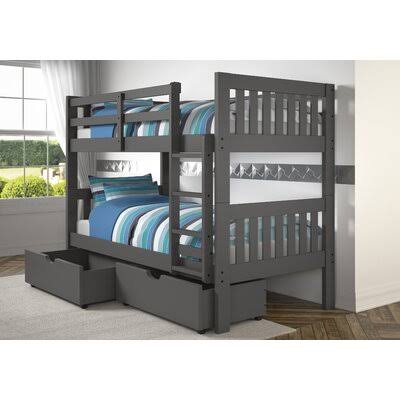 Twin Over Twin Bunk Bed with Drawers U994967