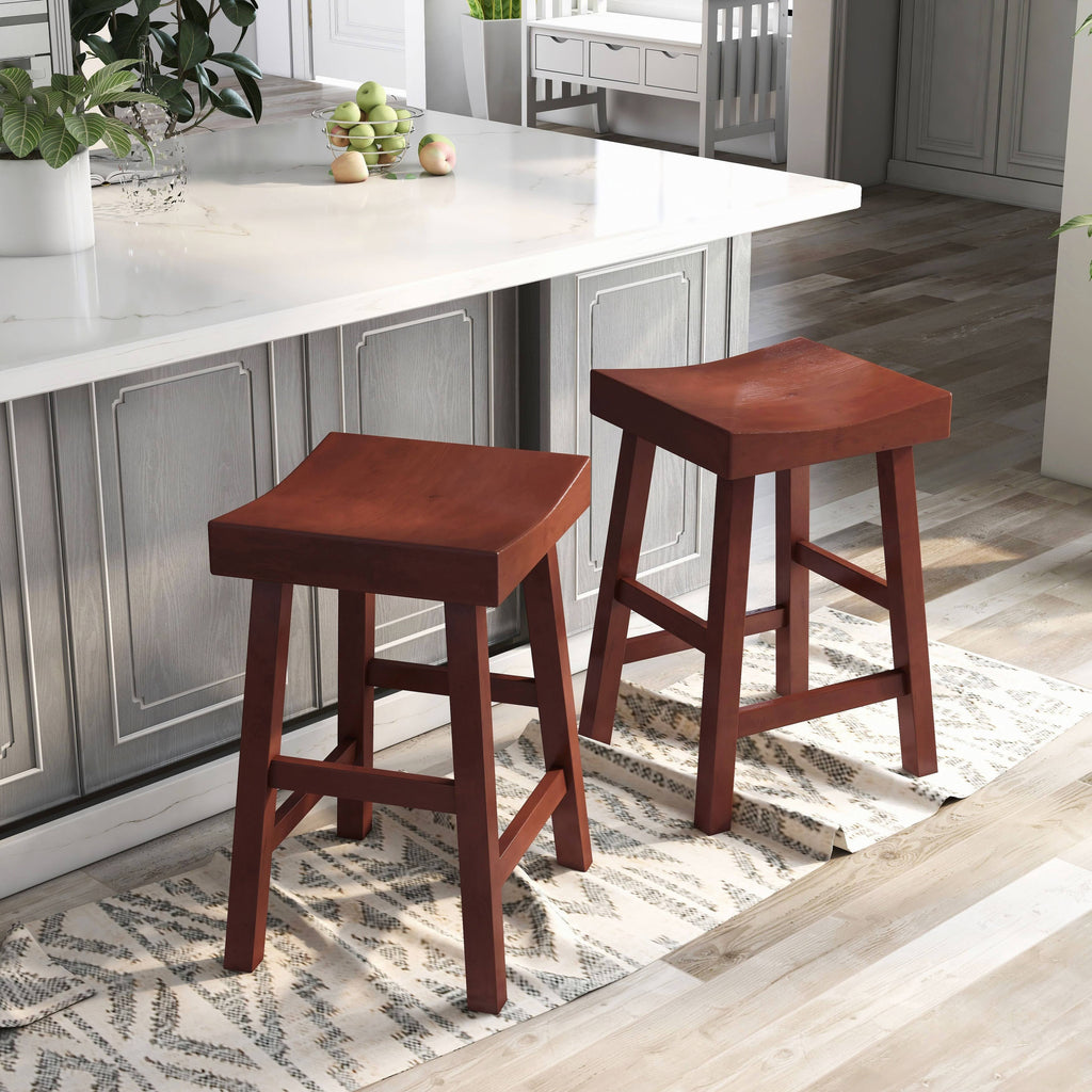 Saddle Stool (Set of 2) - Antique Grey M271