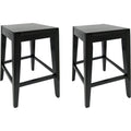 Black Wooden Counter Stool Set of 2 L435