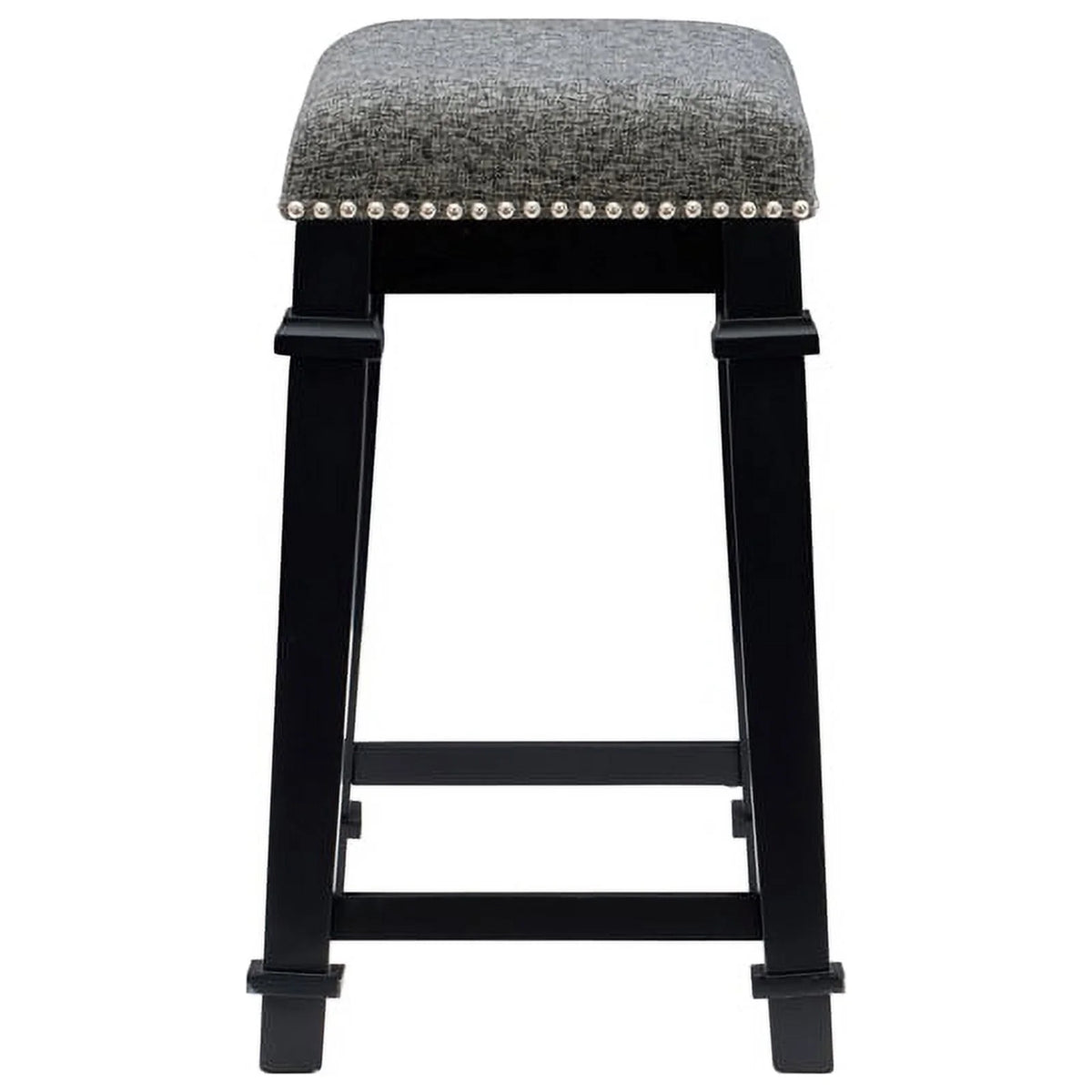 Black Wood Backless Counter Stool P463797