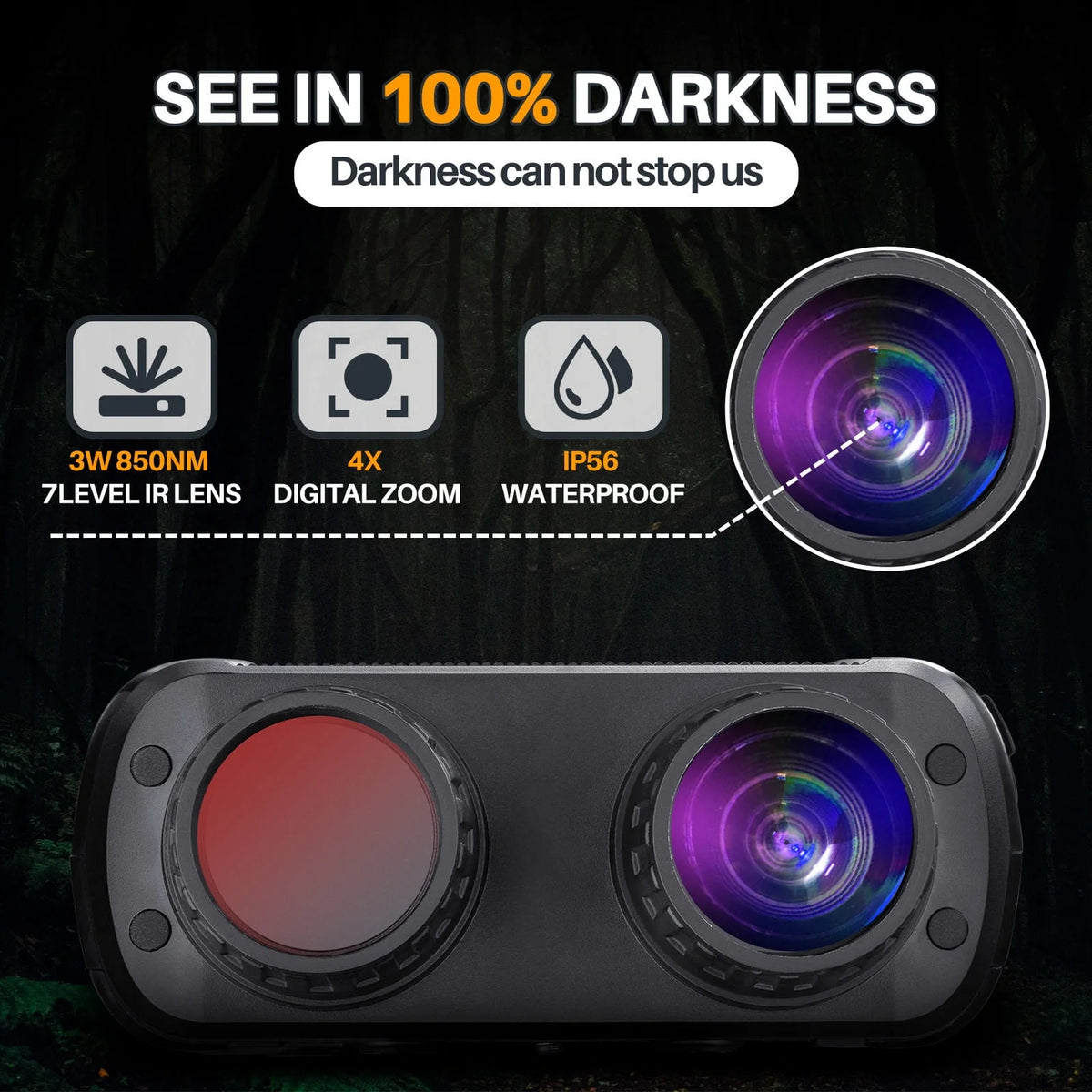 Infrared Night Vision Binoculars with HD Video A349619