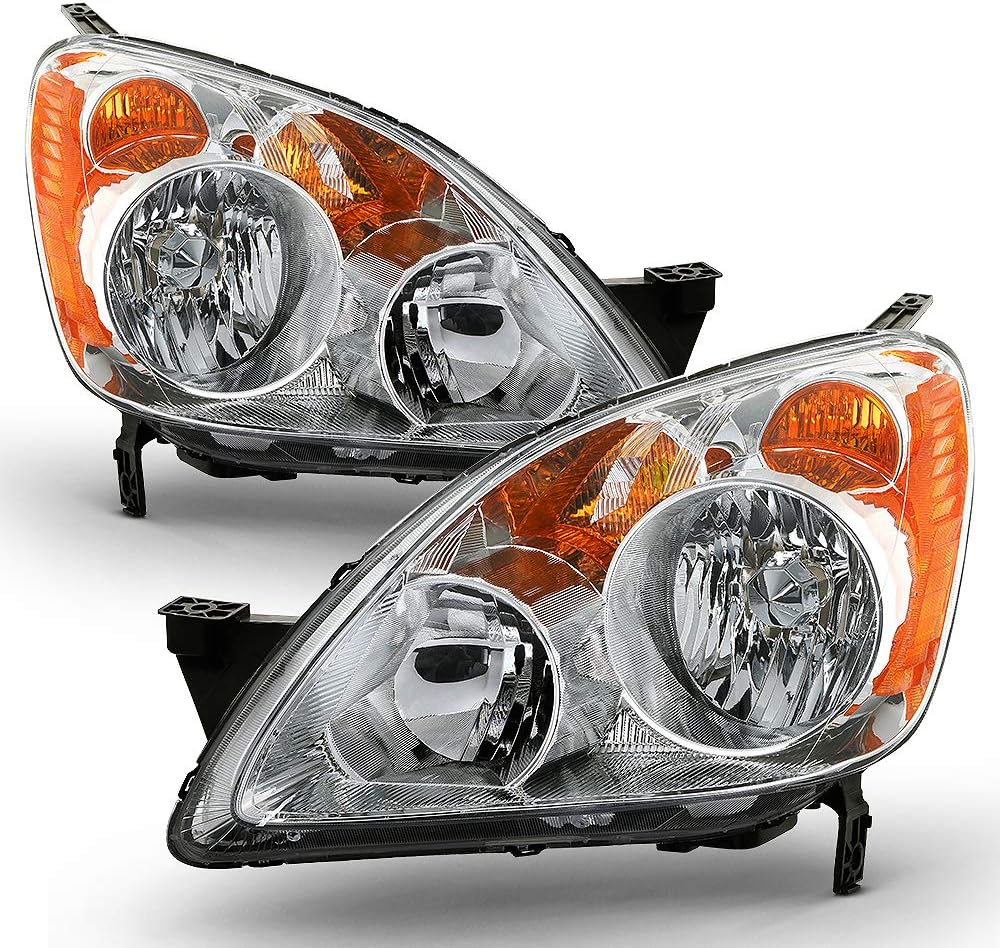 Chrome Housing Headlights Headlamps Assembly D5694