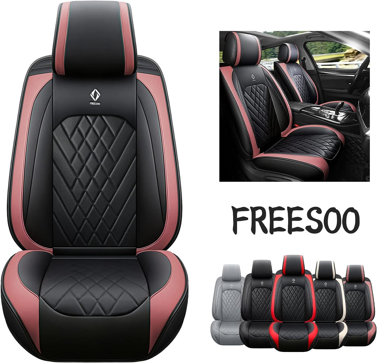 Leather Waterproof Car Seat Cover Full Set I650
