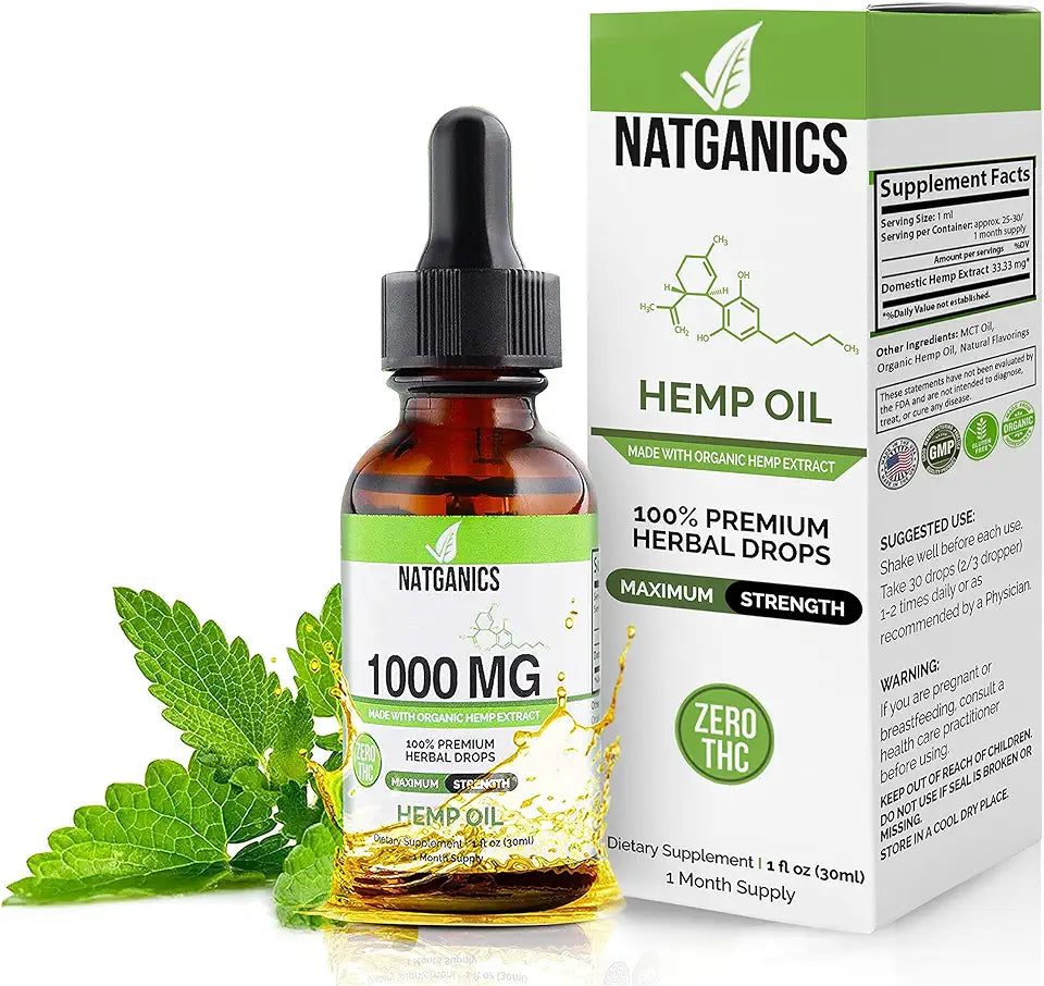 Organic Hemp Oil 1000mg Drops D4669