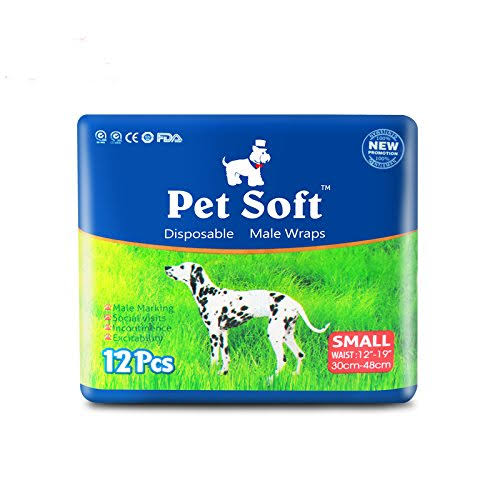 Pet Soft Disposable Male Wrap Dog Diaper 72 Count Z213703