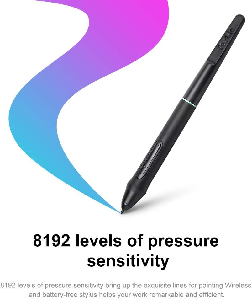 8192 Levels Battery-Free Stylus Graphics Drawing Tablet with 8 Express Keys L2683