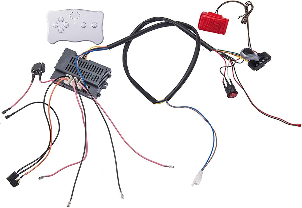 12 Volt Children Electric Car Wires and Switch Kit with 2.4G Bluetooth Remote Control and Receiver A9354