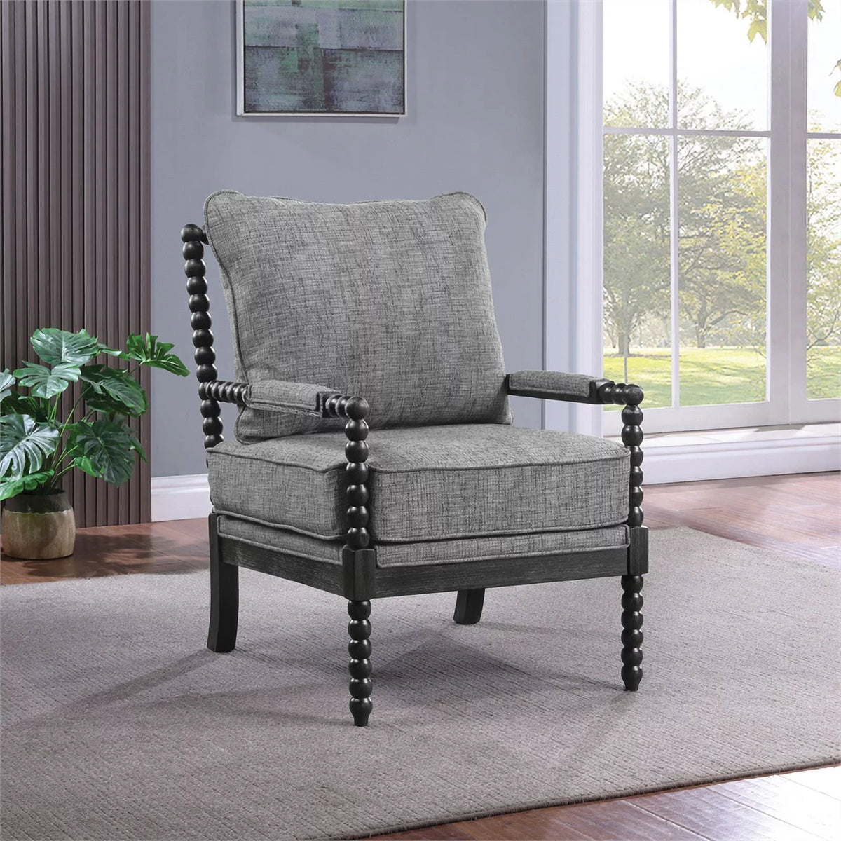 Graphite Black Fabric Chair B60143